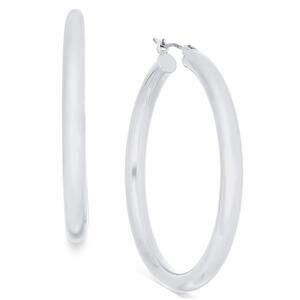 Hoop Earrings silver-tone